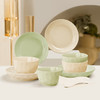 孟垣 法式奶油风餐具16件套 可进微波 釉下彩 瓷质厚实 商品缩略图0