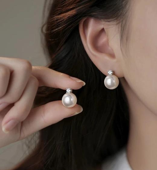 世纪经典款！施华洛珍珠项链&耳钉  多尺寸可选   戴安娜王室优雅珍珠系列 商品图1