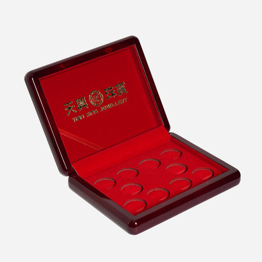 天兴珠宝 品牌木制金币盒子收纳传承10克 20克 30克 商品图1