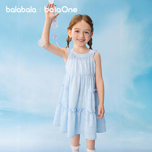【balaOne】巴拉巴拉童装儿童连衣裙女童2026新款夏装绣花蝴蝶结 商品图1