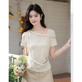 鹿向南【0328/20:00新品前一小时7折】淡黄色T恤