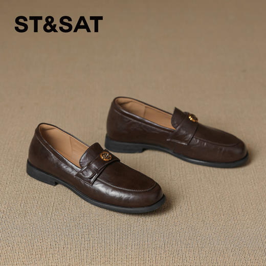 星期六26春新款复古山茶花百搭乐福鞋SSE1112C1F 商品图8