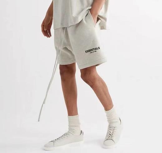 F032530夏季新款时尚百搭字母印花抽绳毛圈男女同款休闲运动短裤 商品图10