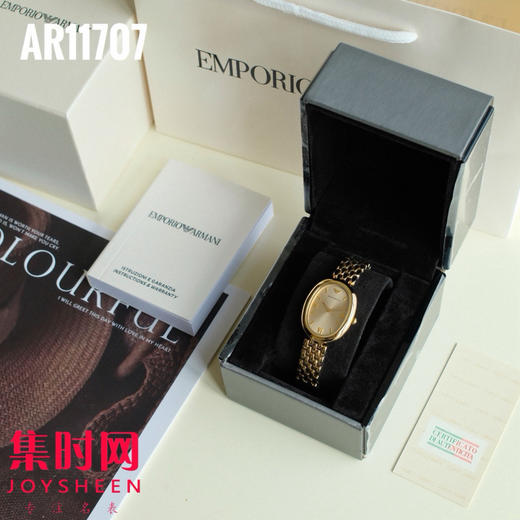 原单阿玛尼AR11707 女士腕表｜复古金表界的“颜值天花板” 白鹿同款 椭圆香槟盘+钢带 商品图4
