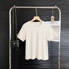 F032501春季新款纯色定染工艺舒适百搭圆领打底短袖T恤 商品缩略图4