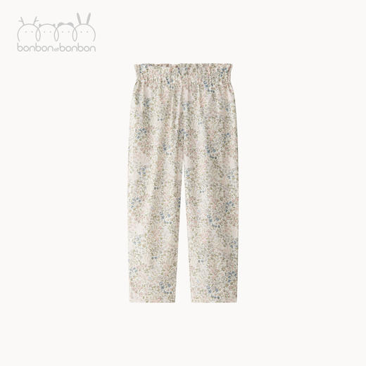 木耳边印花长裤 商品图0