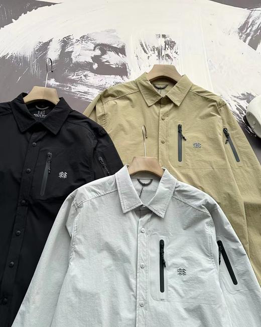 F032513三色新款户外口袋战术压胶衬衫上衣夹克外套 商品图2