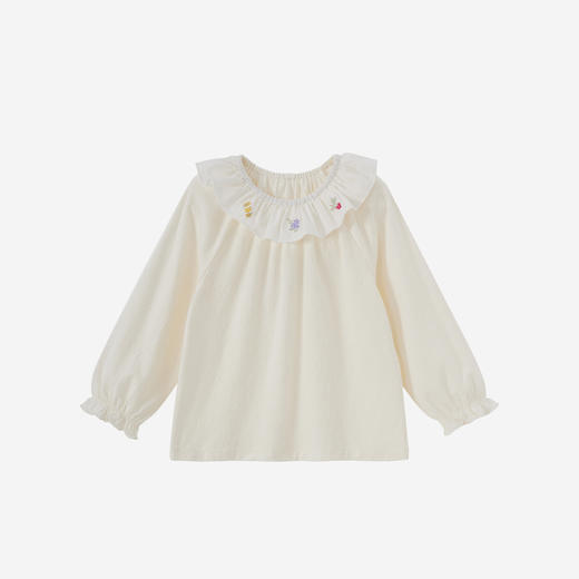 【商场同款】英氏童装儿童长袖T恤娃娃领打底衫可爱内搭女童上衣 商品图4