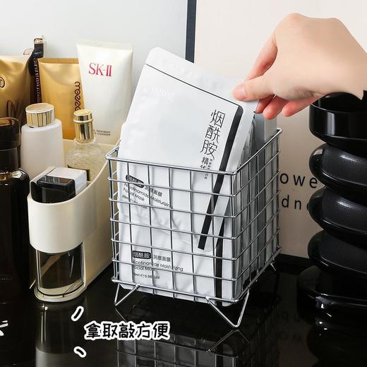 【高级感拉满❗️大开口的设计】面膜收纳盒洗手台化妆品收纳筐梳妆台桌面护肤品口红整理。ya 商品图1