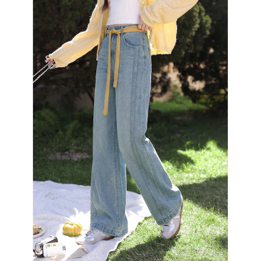 鹿向南【0328/20:00新品前一小时7折】蓝色牛仔裤 商品图2