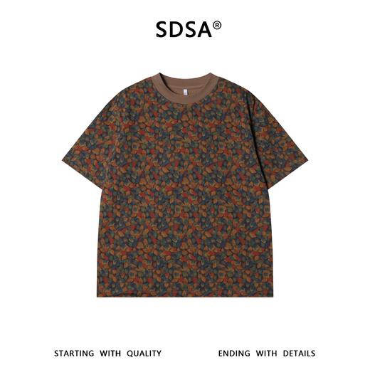 26T237SDSA男装2026新款高贵轻奢个性百搭撞色设计圆领短袖T恤宽松时尚 商品图1