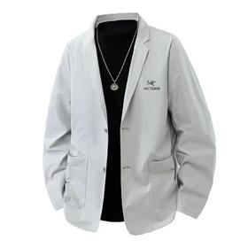 F032510早春新款男士运动休闲百搭早春针织长袖西装外套