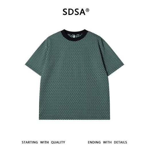 26T228SDSA男装2026新款高贵轻奢潮牌撞色设计圆领短袖T恤百搭宽松上衣 商品图1