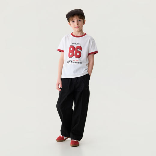 马克珍妮美式运动风男童凉感撞色T2026年夏装新款560397 商品图1