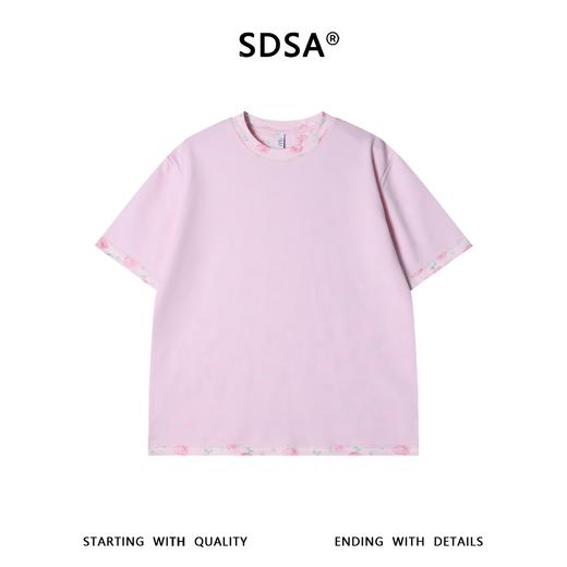26T219SDSA男装2026新款高贵轻奢潮牌玫瑰花印花圆领短袖T恤百搭简约潮 商品图1
