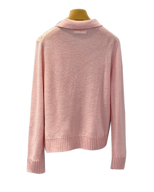 女款羊绒Polo领镂空针织衫毛衣fe017 商品图1