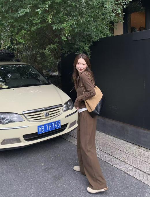 早春慵懒高级感蛋白棉绒假两件连帽套装 商品图9