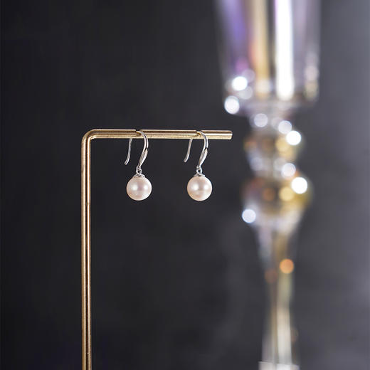 子佩集【月华柔情】银S925珍珠惜王妃耳环【YE1018】8mm珠双色单珠2601 商品图2