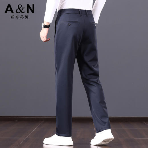 安东尼奥A&N 【含绵羊毛&桑蚕丝】秋季轻奢商务休闲中年男士直筒裤子6546497 商品图11