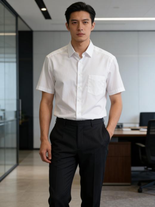 G2000男装SS26商场新款【免烫防皱/100%棉】口袋短袖衬衫61131332 商品图1