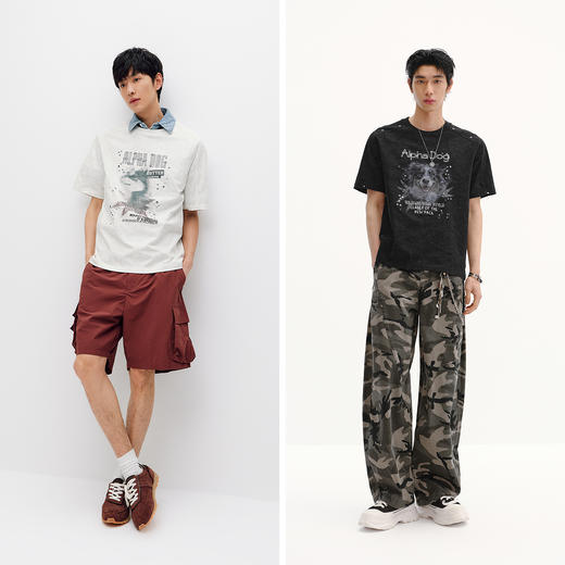 商场同款|森马短袖T恤男夏季可爱时尚萌宠印花针织衫2026新款上衣 商品图4