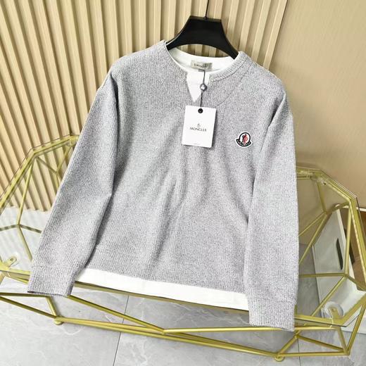 F032520春秋男士假两件卫衣宽松针织衫v领打底衫长袖T恤 商品图3