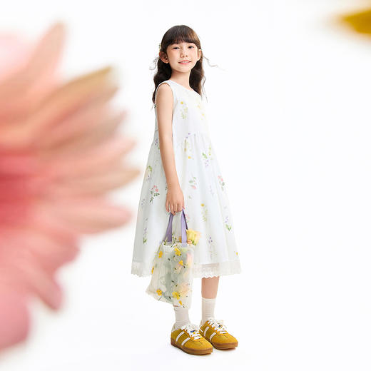 女童无袖连衣裙夏季新款安奈儿童装EG623560 商品图3