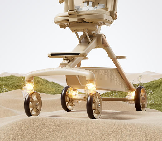 360°全景新升级儿童遛娃神器 轻便双向一键折叠高景观推车 男女宝可坐躺溜娃折叠车 婴儿手推车 商品图5