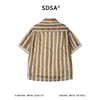26CS77SDSA男装2026新款高贵轻奢日系撞色竖纹假两件短袖衬衫百搭上衣 商品缩略图5