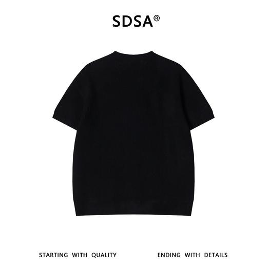 SDSA男装2026新款高贵轻奢韩系简约纯色针织圆领短袖T恤休闲百搭 商品图4