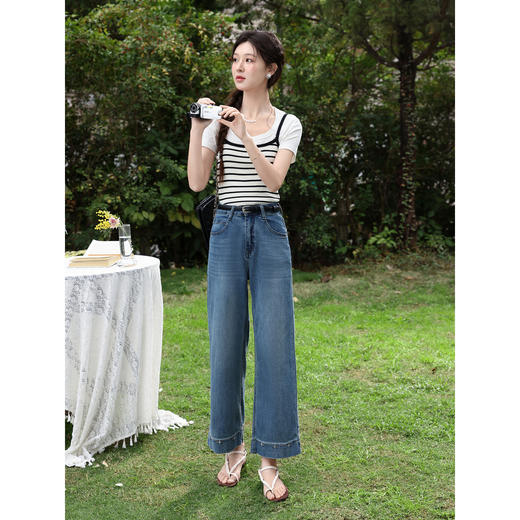 鹿向南【0328/20:00新品前一小时7折】蓝色牛仔裤 商品图2