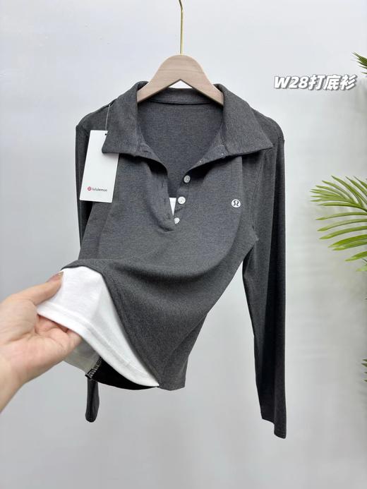 F032571一包2件装春季新款纽扣假两件可外穿打底衣高弹力长袖T恤 商品图14