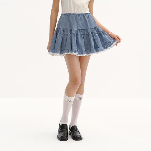 商场同款|森马半身裙女夏季花边A字短裙2026新款气质芭蕾风蛋糕裙 商品图2