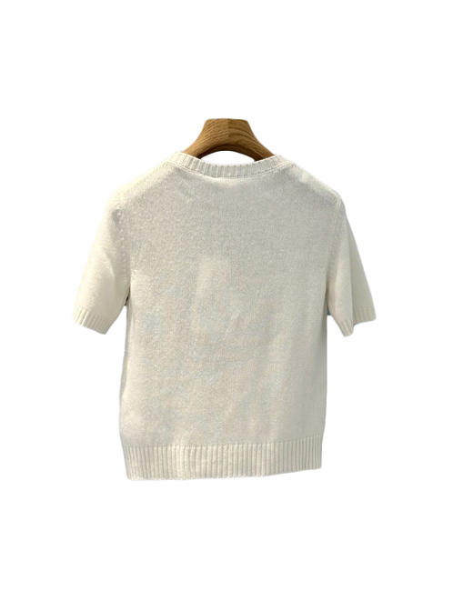 女款羊绒刺绣短袖针织衫ba010 商品图1