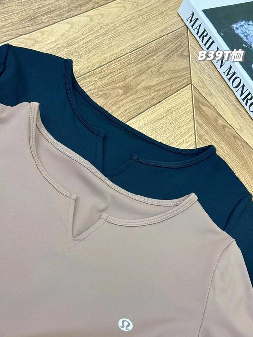 F032551一包两件装新款女士双面云感瑜伽式休闲通勤短袖T恤 商品图6