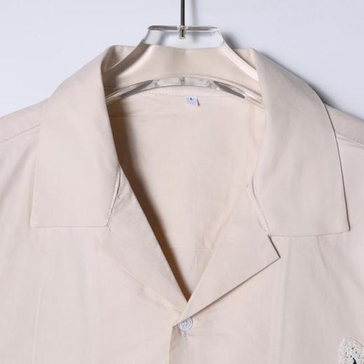 SDSA男装2026新款高贵轻奢夏日度假风椰树设计短袖衬衫百搭上衣 商品图1