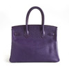【95新】HERMES爱马仕BIRKIN紫色银扣Epsom皮Birkin 30铂金包手提包女士200326TJ06 商品缩略图3