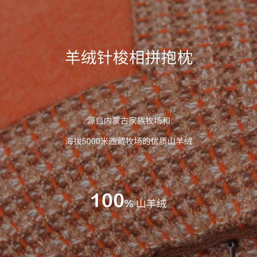 羊绒针梭相拼抱枕  SJF98P703N 商品图2