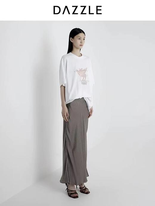 F032574夏季新款飞马刺绣圆领宽松休闲百搭短袖T恤 商品图8