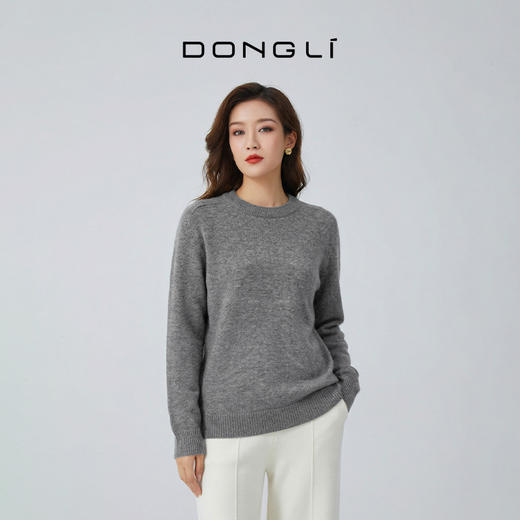 东黎 • 山羊绒女士秋冬圆领百搭简约套头衫 3565 商品图1