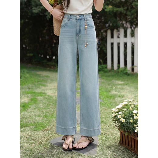 鹿向南【0328/00:00新品前一小时7折】蓝色牛仔裤 商品图0