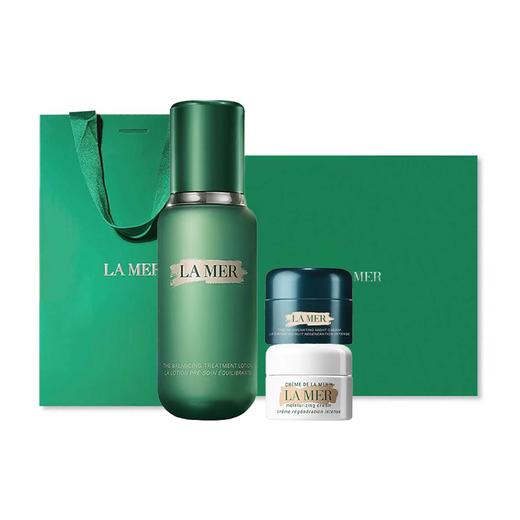 【周末好物节】【配礼盒礼袋】海蓝之谜油皮精萃水三件套 (油皮平衡精粹水150ml+奇迹面霜7ml+经典面霜7ml ) 一般贸易 商品图0