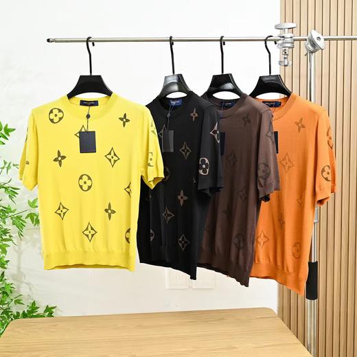 F032543春夏季新款简约日常百搭针织锦纶圆领短袖T恤 商品图0