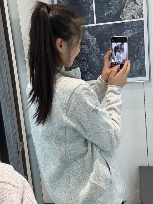 F032507新款户外吸湿排汗修身弹力运动保暖立领抓绒衫情侣款外套 商品图6