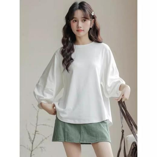 七分灯笼袖宽松T恤 专柜级质感！ 商品图0