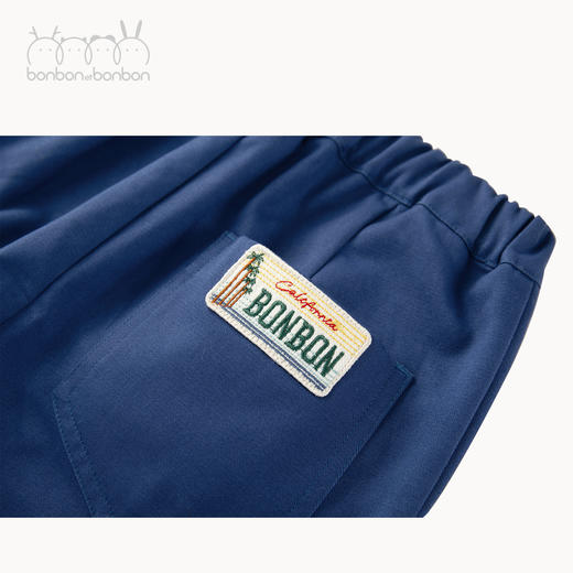 复古洗水蓝翻折边短裤 商品图4