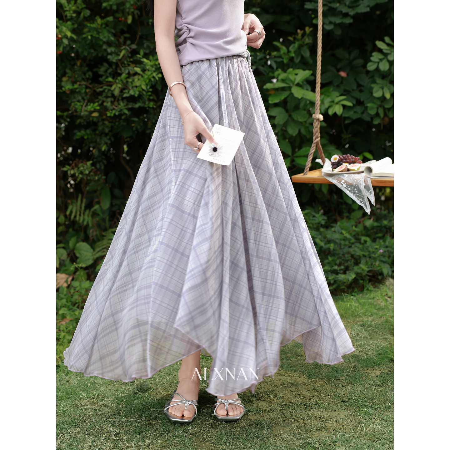 鹿向南【0328/20:00新品前一小时5折】格子半身裙