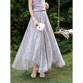 鹿向南【0328/20:00新品前一小时5折】格子半身裙