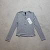 F032505春夏新品四色小半领纽扣紧身打底衫长袖T恤 商品缩略图3
