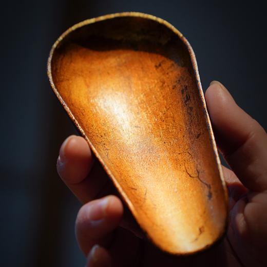 【金斗茶荷大漆茶则】超薄黑胡桃木 商品图1